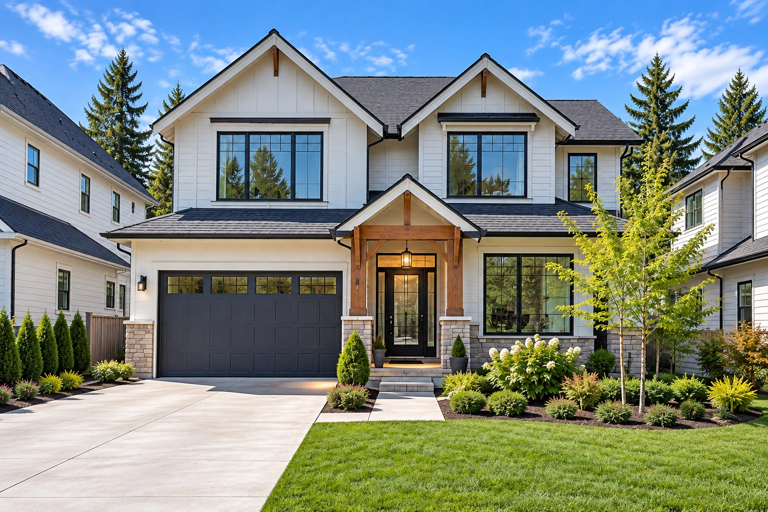 Craftsman home exterior in daylight